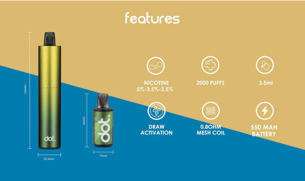 5d08526fed5a1aed6afdd17ada497e9 DotMod DotSwitch 單杆/一次性煙彈 單杆便攜 口味豐富 口感滑順