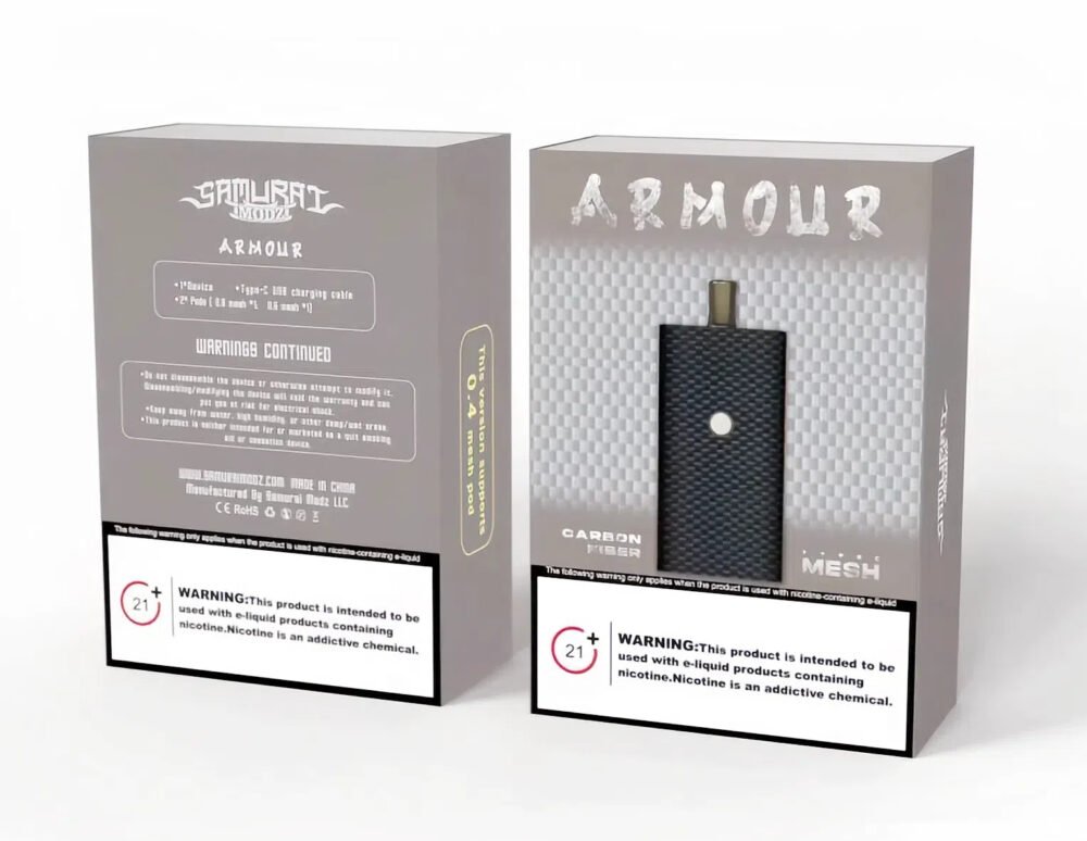 將軍碳纖維 【SAMURAI Armour】將軍鎧甲主機 碳纖維卡夢色 0.4-1.2通配煙彈